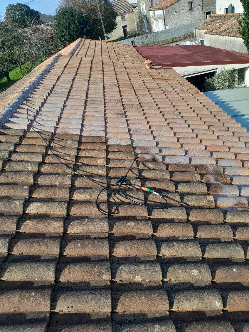 Traitement anti-mousse à Buxerolles près de Poitiers : Application préventive et curative pour toiture propre