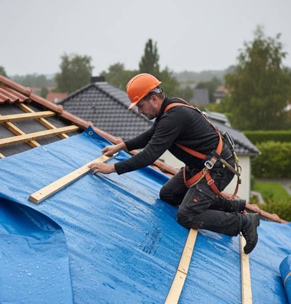 Bâchage de toiture en urgence à Poitiers par Legrain Pros