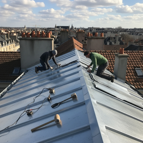 Travaux d’étanchéité zinc sur 45 m² de toit à Poitiers dans la Vienne