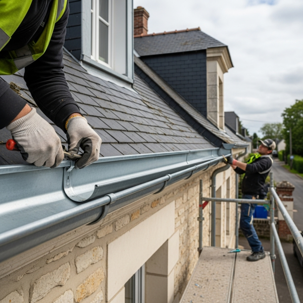 Remplacement de 18 ml de gouttières zinc à Jaunay-Marigny près de Poitiers