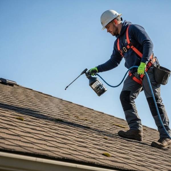 Démoussage toiture à Naintré par un artisan couvreur